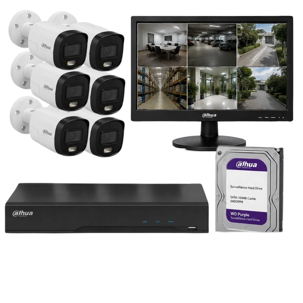 Dahua 2 MP 6’lı Güvenlik Kamera Seti