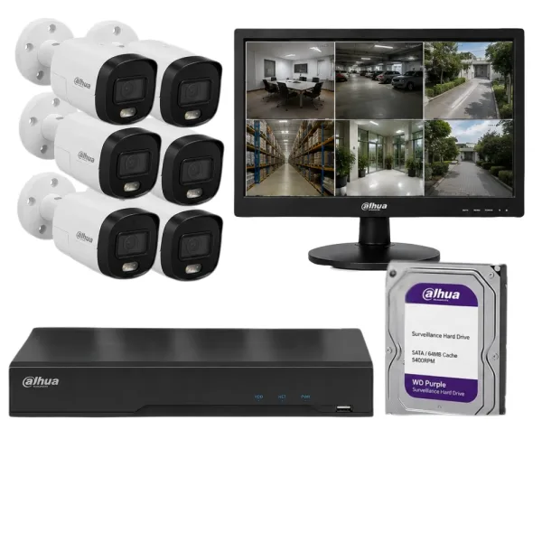 Dahua 2 MP 6’lı Güvenlik Kamera Seti